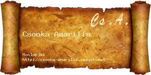 Csonka Amarilla névjegykártya