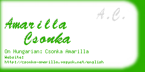 amarilla csonka business card